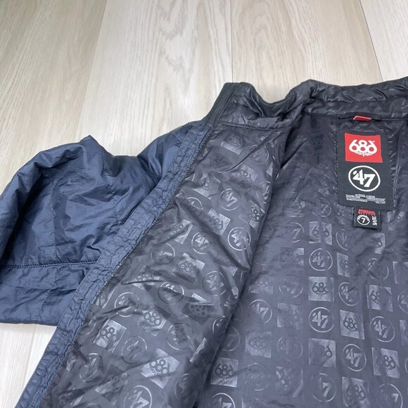 686 Flight Insulated Jacket Men’s Size M Medium BYU Brigham Young Navy Blue - Picture 15 of 16